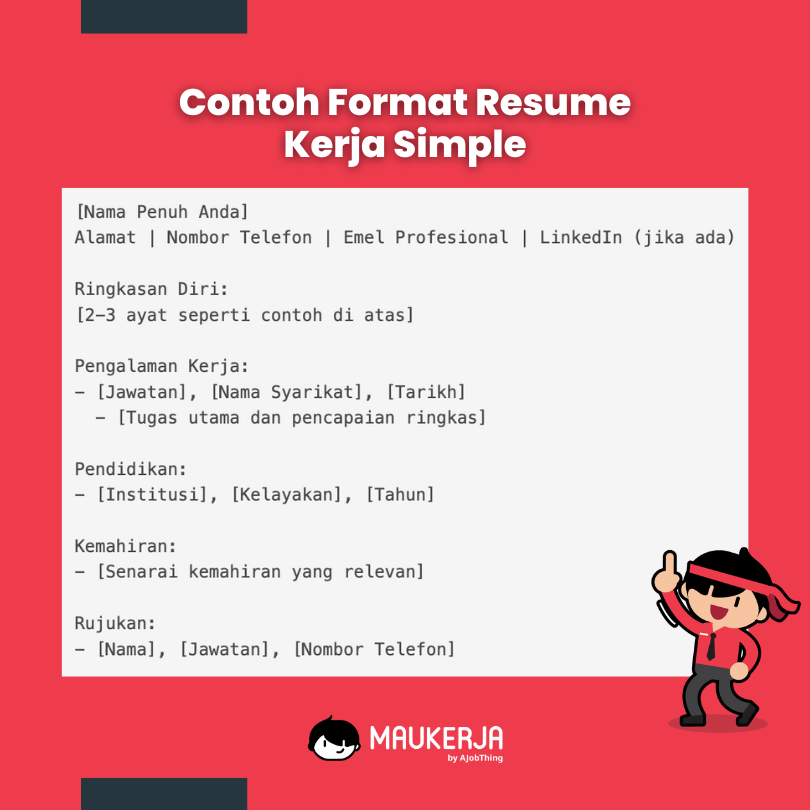 Contoh format resume